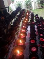 candles, church