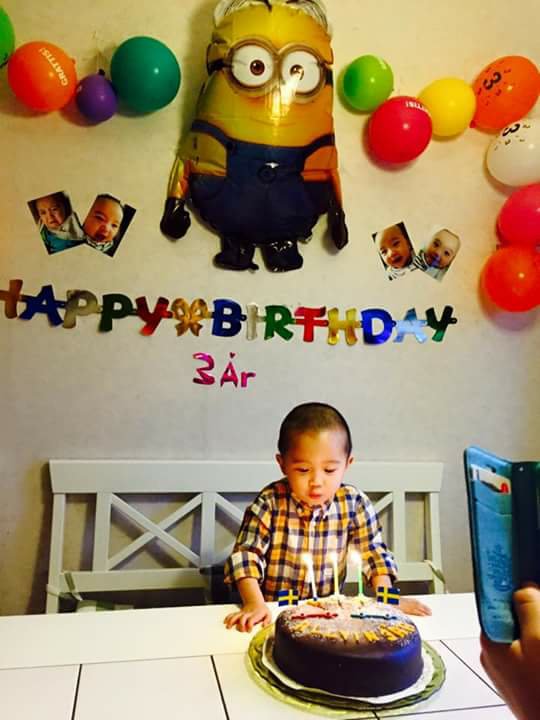 birthday party for our cutie Allvin, so cute, missing you