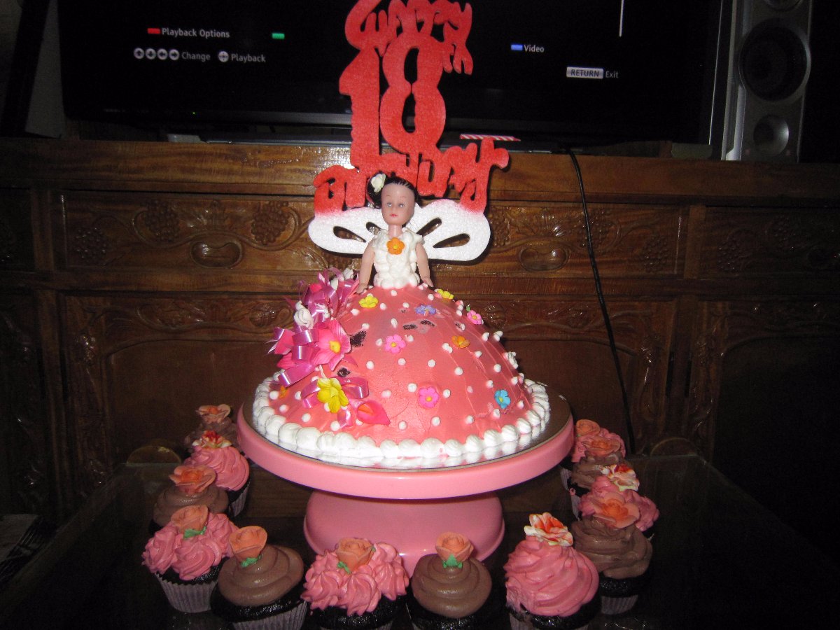 happy birthday cake yey lovely pink cutie loves with cupcakes chocolate flavor