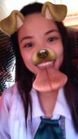 We kinda love using Snapchat doggie filter haha