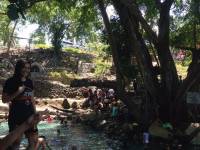 Guiwanon Cold Spring. Many people enjoying their swimming. 