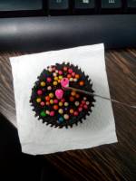 cutie cupcake, colorful, hbd