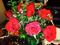 flowers for you me haha red roses lovelove