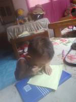 baby, gaven, busy, writing, his, name
