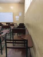 Summer class, empty classroom