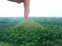 holding the chocolate hills