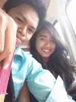 With babe, piggy look