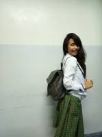 School girl, While waiting for the teacher , 
