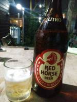 red horse, beer, beer is food
