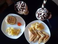 frappe, sandwiches, wing one cafe