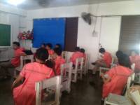 Classmates, classroom, pink