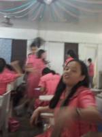 Classmates, classroom, pink