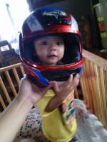 Baby boy, helmet