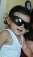 Baby boy, sunglasses, smile
