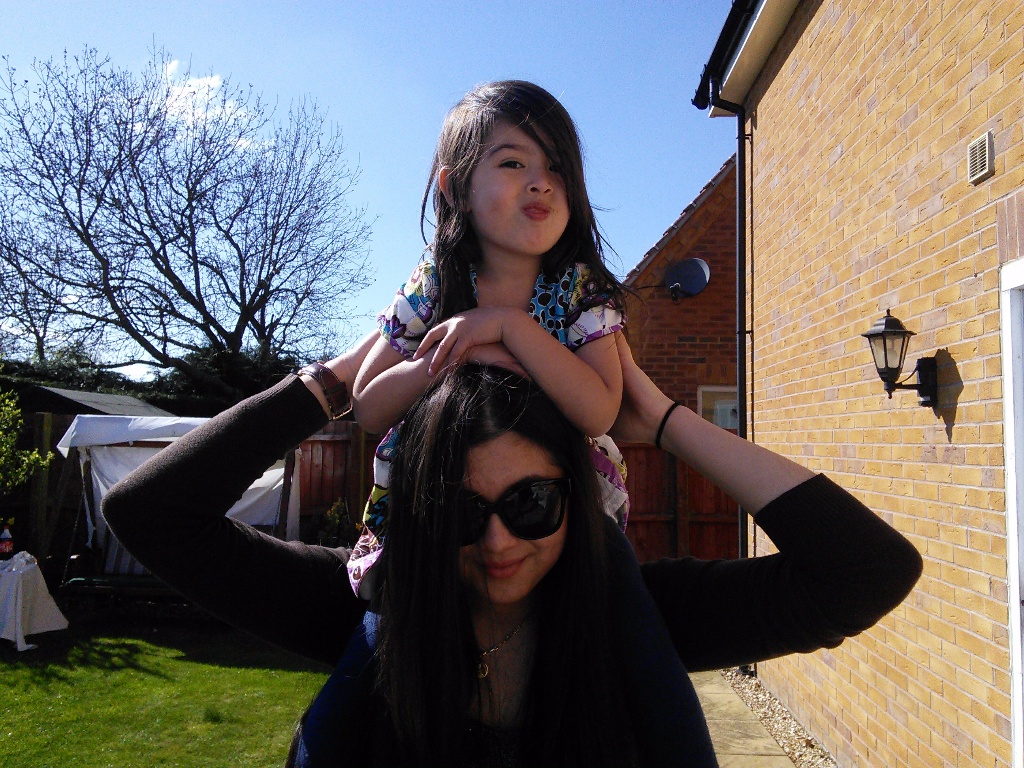 Tasha and Jorisa in the Sun, Eugenies birthday party, uk