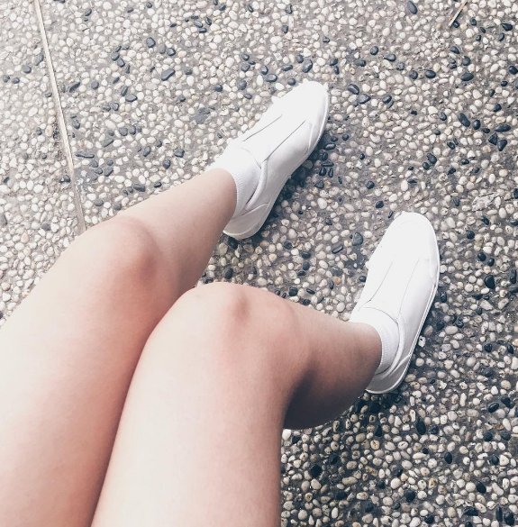 You can never go wrong with white shoes