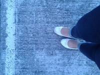 White, sandals