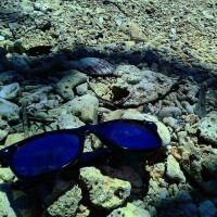 Blue, shades, dark, sand