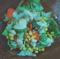 vegetable salad with caesar dressing