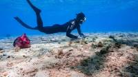 Selfie while snorkeling, underwater, ocean