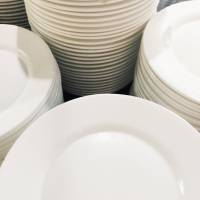 Plate, plates, white