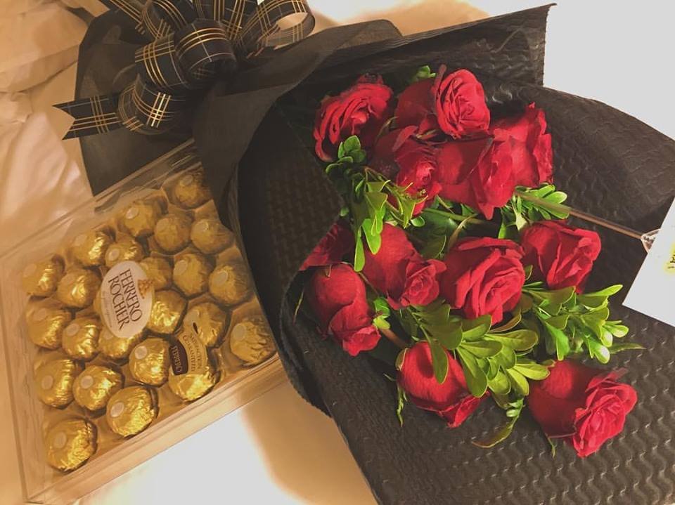 roses and chocolates, the perfect combination, #valentinesday, #love, ferrero rocher