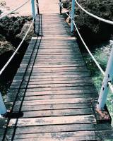 wooden bridge, #travel, #greens, riverside