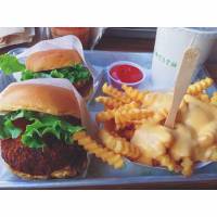 #throwback, shakeshack, #fries, #burgers, #cheese, overload, this is #madness