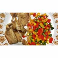 mixed vegetables, chicken
