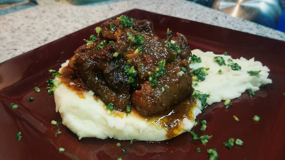 when in korea, ox tail ossobuco with gremalota and garlic parmesan mashed potatoes, #food, #delicious, #pigging out, #cravings, #satisfied, blessed, good food
