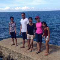 Jump shot, 20 feet high, Buho Rock Resort, Camotes Island