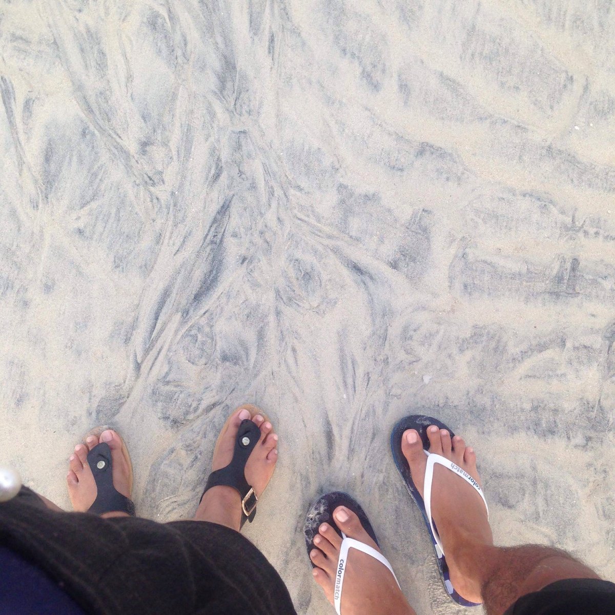 Happiness is walking on the beach with you. 