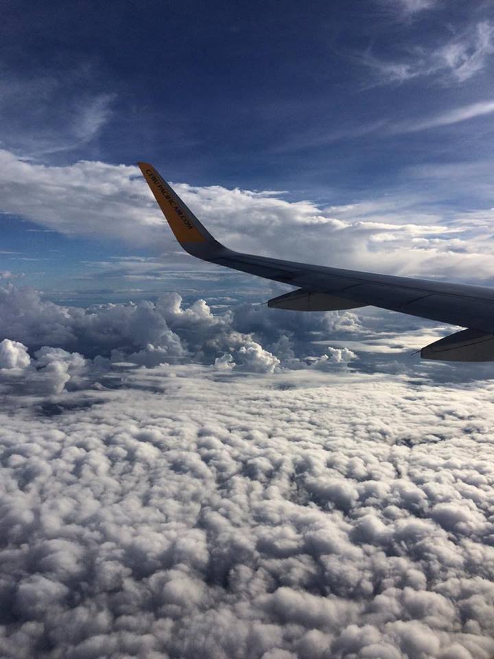 clouds, airplane, sky, cool