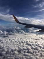 clouds, airplane, sky, cool