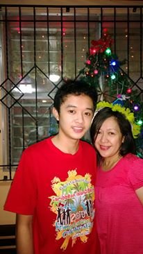with my mom 