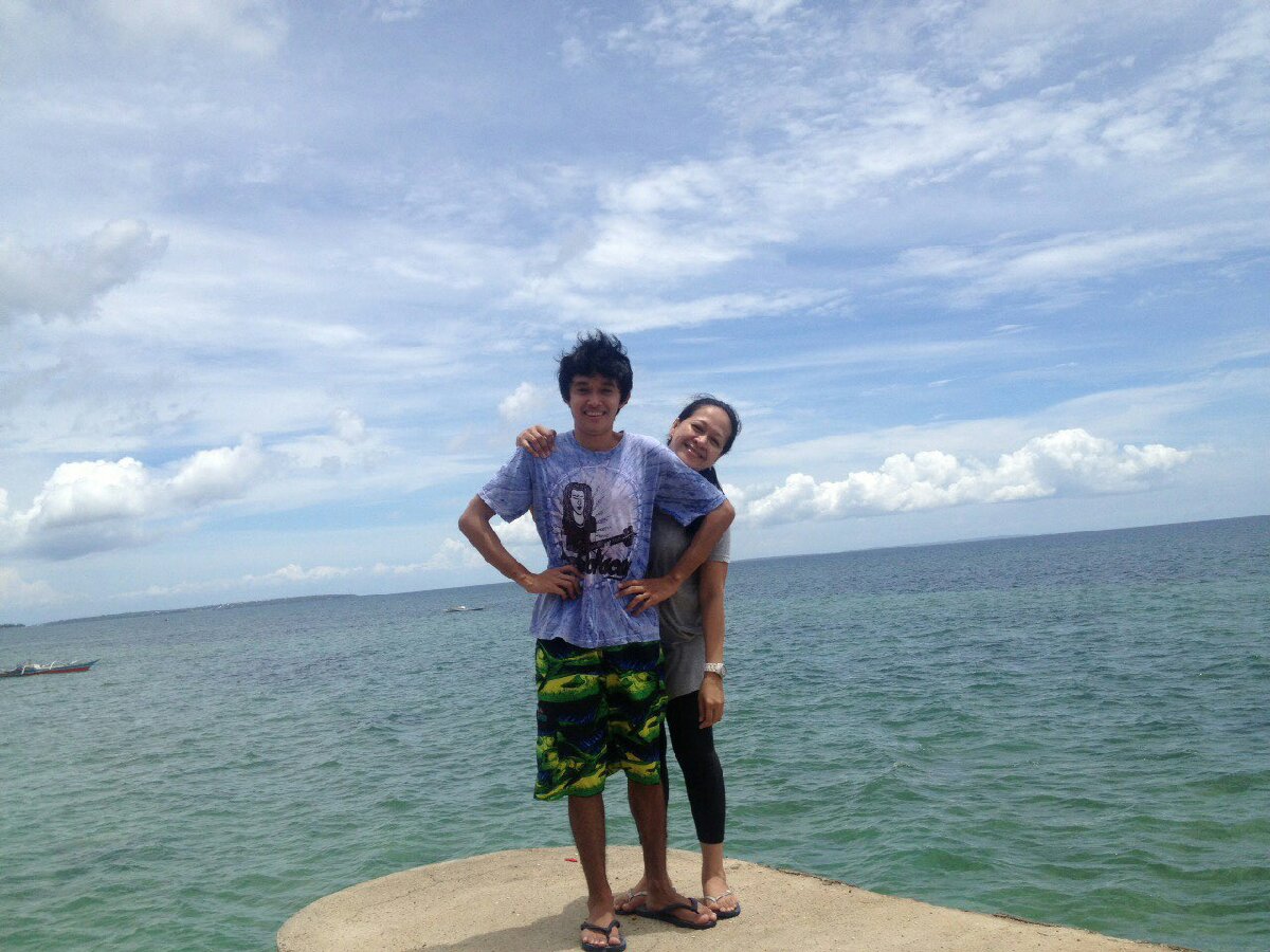 with my mom, province, beach, sea, peace, fresh air, weekend