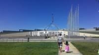 Breathtaking View Overlooking The War Memorial. Photo taken on the rooftop of the Parliament House Canberra, Australia
