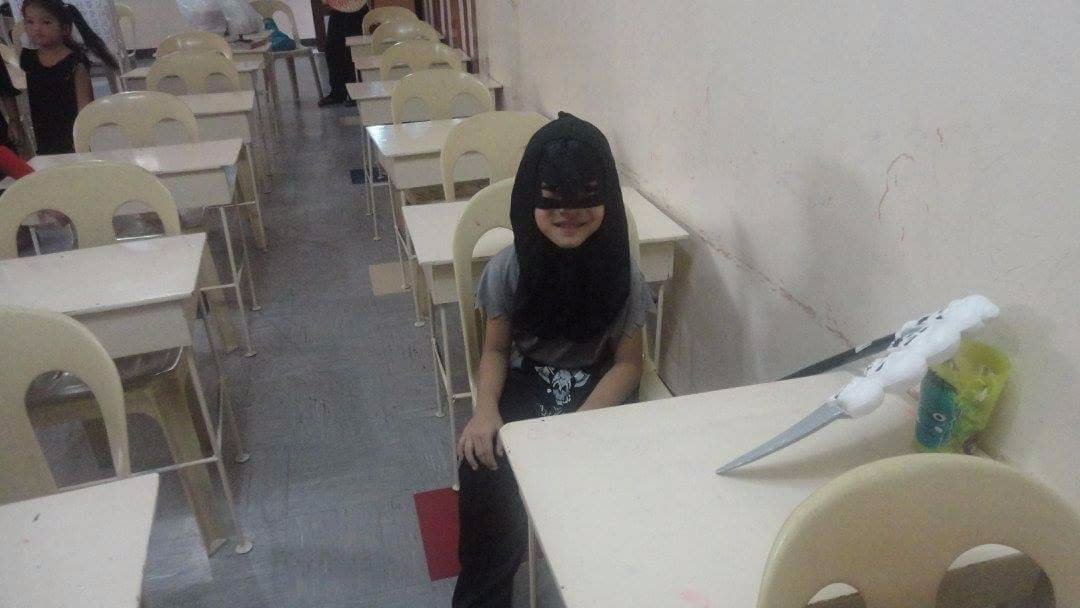 In disguise at school