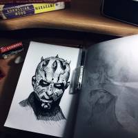 Drawing, Darth Maul, Pen, Doodle, Star Wars