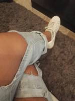 Ripped jeans for a hot weather