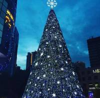 #diamonds, #lights, #xmas, #christmas, #tree, #ligtree, #buildings, #winter