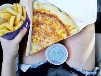 pizza and fries