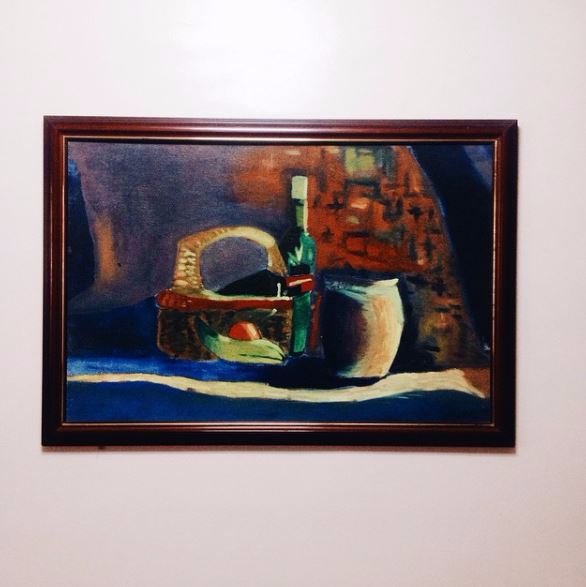 My oil painting hanging on our kitchen, since 2007 when I was 11 years old  thanks dad for the frame. #painting #art #VSCOcam