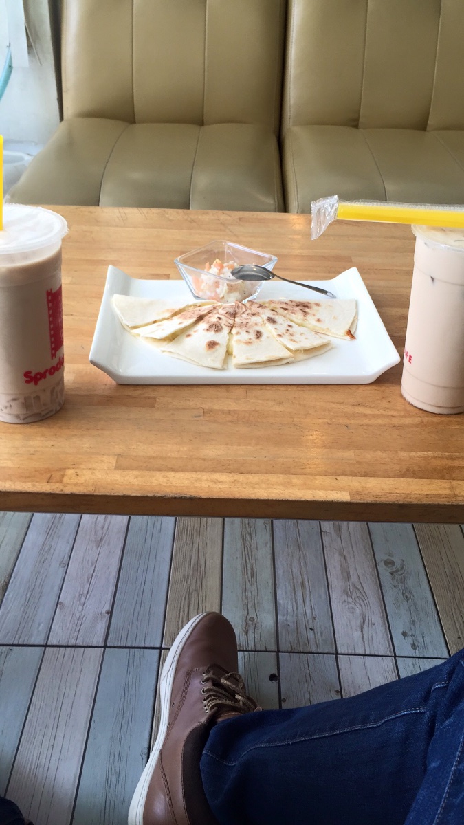 #Sprockets, #CheesyQuesadilla, #Milktea