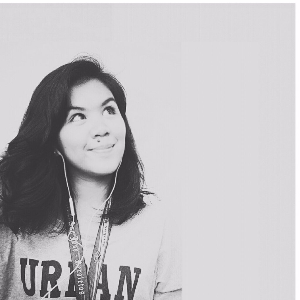 Selfie, black and white, 