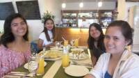 Friends, travel, resort life, selfie