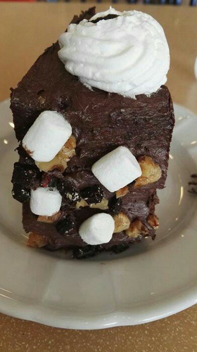 cake, chocolate, smores