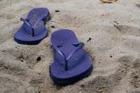 slippers, beach