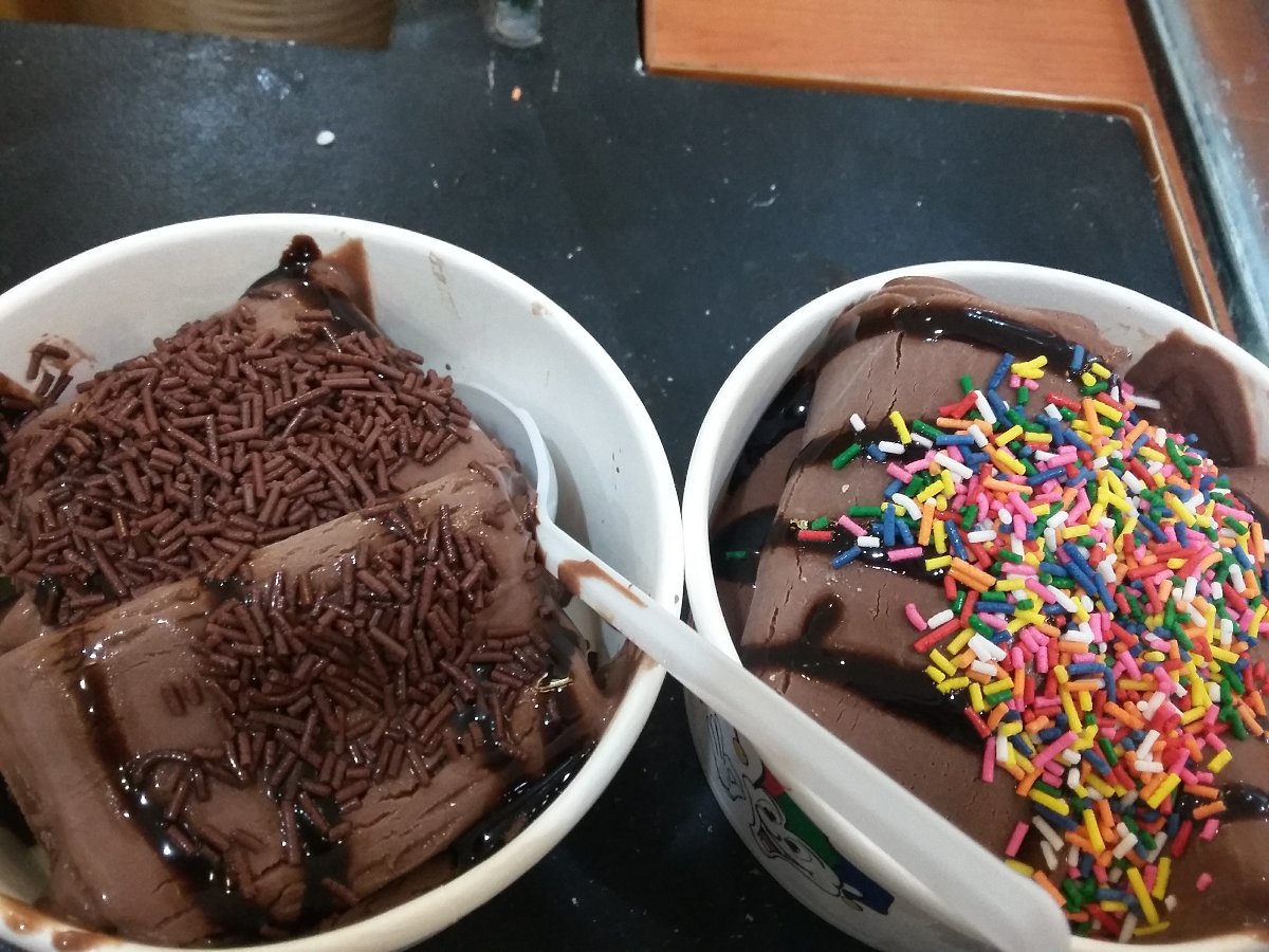Fried Ice cream, two yummy Chocolate Ice cream