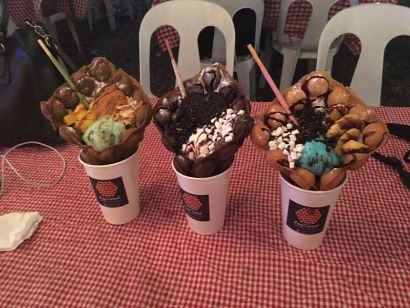Three, ice cream, sweets, dessert